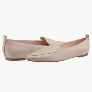 Marc Fisher Nude Pink Leather Pointed Loafers